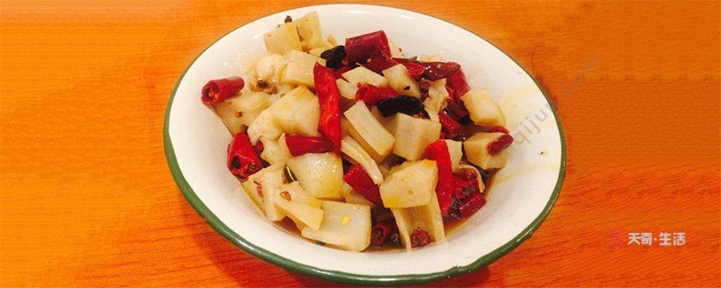 How to fry diced lotus root