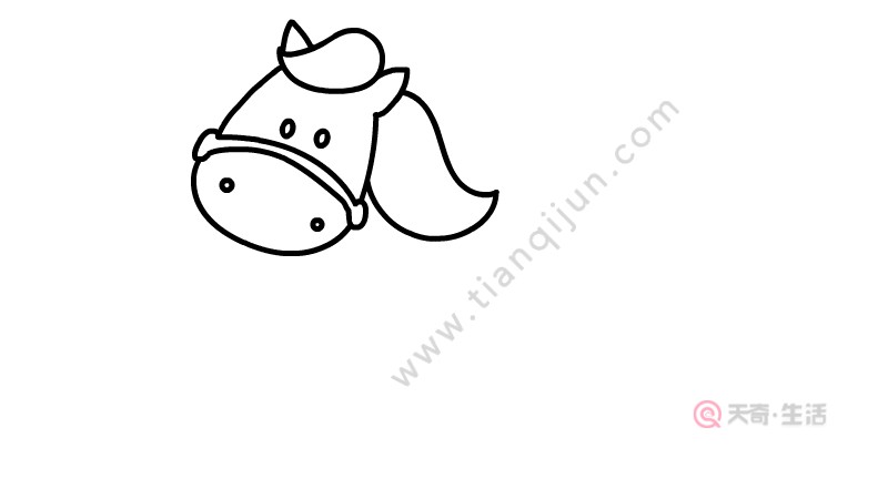 Childrens simple drawing tutorial of a wooden horse Step by step drawing of a childrens wooden horse(图2) Children's simple drawing tutorial of a wooden horse