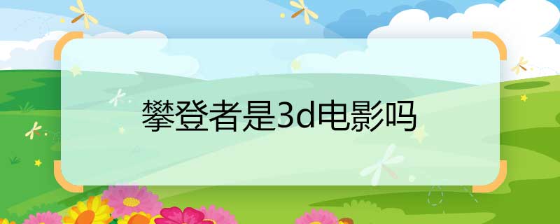 Is The Climber a 3D movie? Is The Climber a 3D movie or a 2D